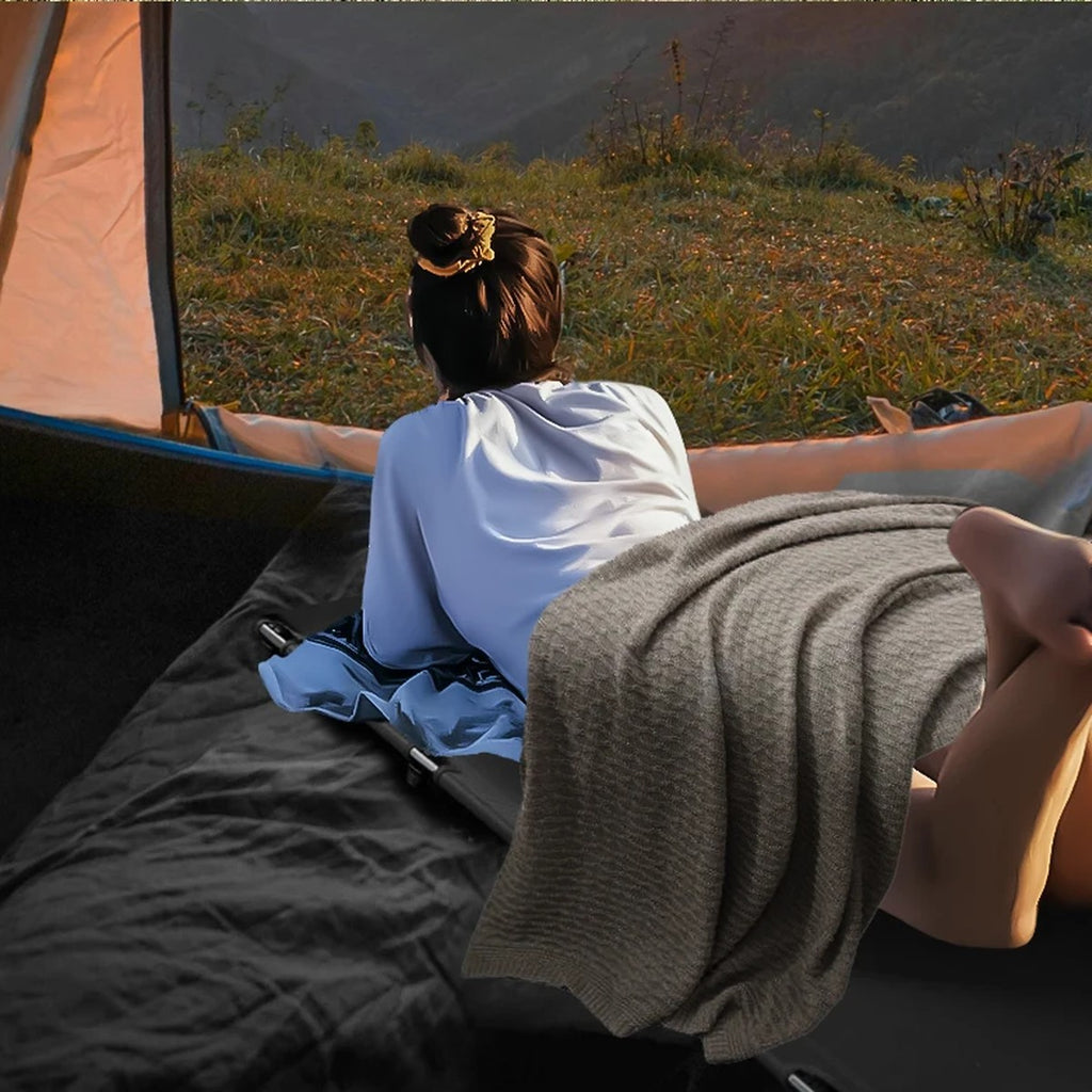 Ultralight Camp Cot — 2.35 kg, 190 × 66 cm, 7075 Aluminium Frame, Packs to 49 × 15 cm
