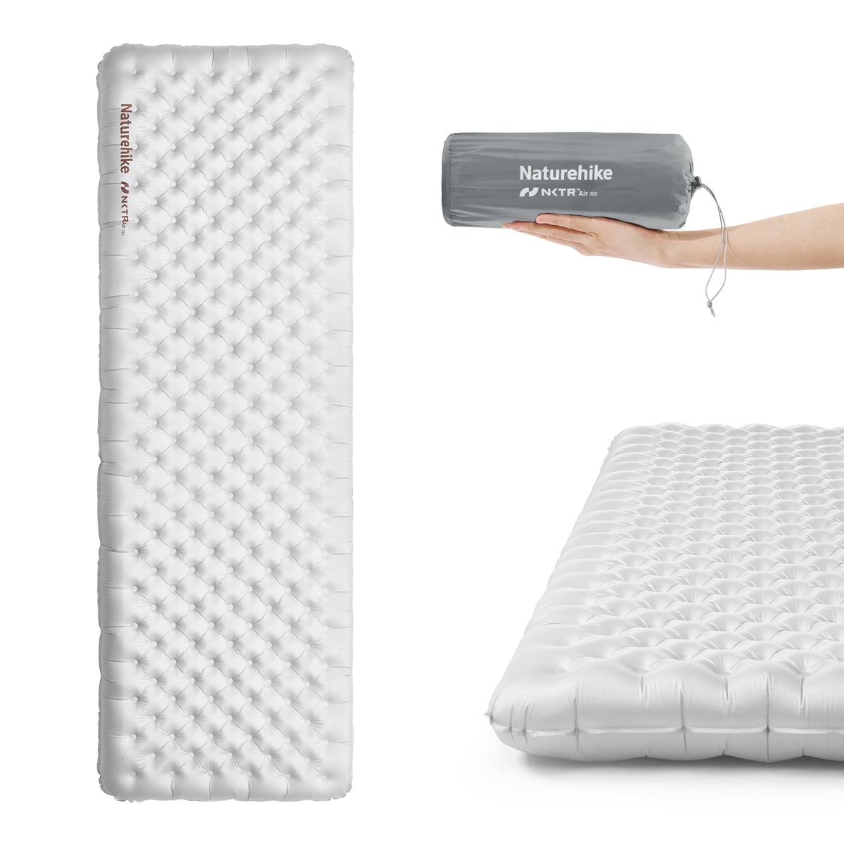 Naturehike TuYe R8.8 Inflatable Sleeping Mat — R-Value 8.8, 12 cm Thick, Mummy or Rectangular