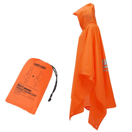 3-in-1 Rain Poncho — Covers You and Your Pack, Doubles as a Groundsheet or Shelter