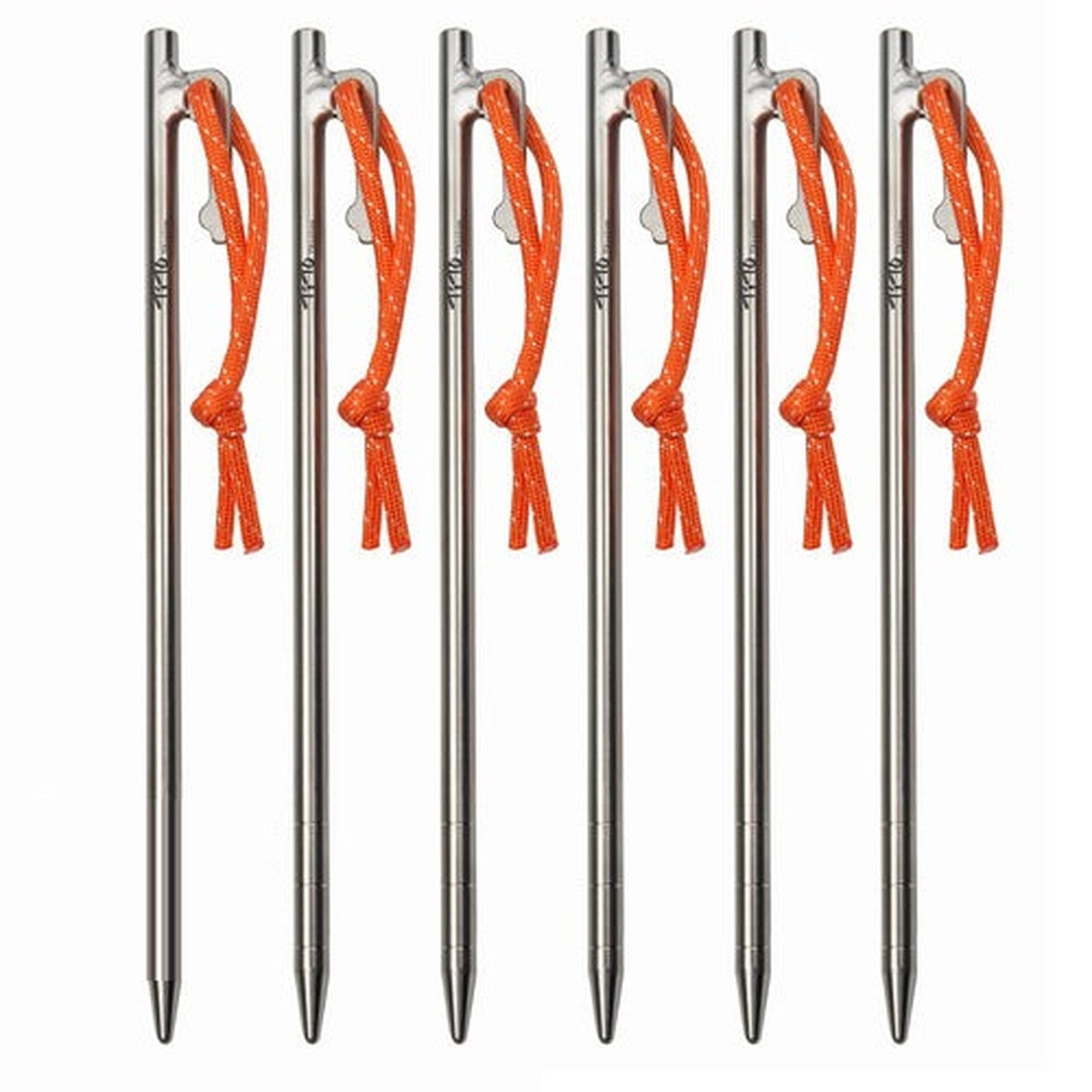 Heavy-Duty Titanium Tent Pegs — 20, 24 or 30 cm, Anti-Bend, Packs of 4 or 6