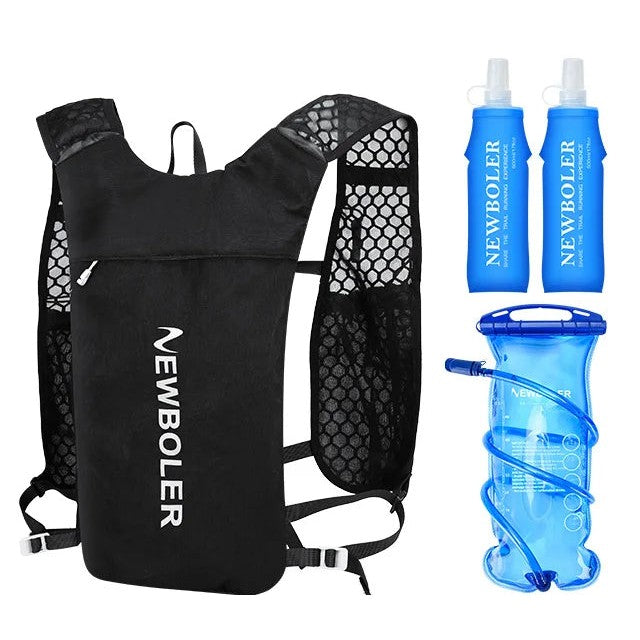Running Hydration Vest — 196 g, Breathable Mesh, Reflective, Soft Flasks or Bladder Options
