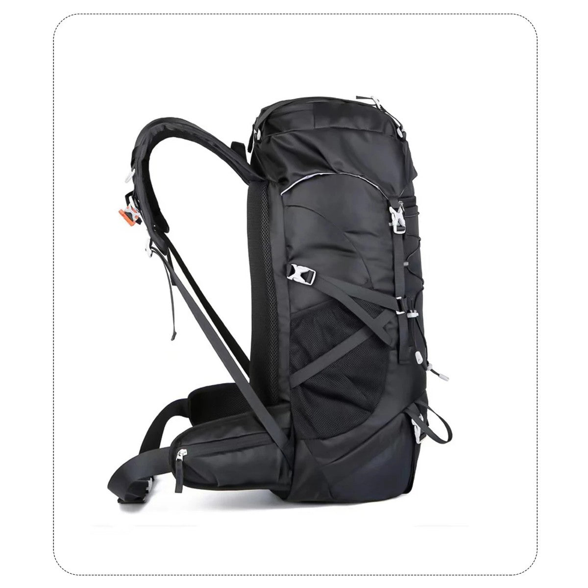 Hiking Backpack 50 L — 1 kg, Padded Hip Belt, Rain Cover Included