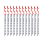 Boundless Voyage Ti4008P Titanium V Tent Stakes — 16.5 cm, About 10 g Each, Packs of 6, 8 or 12