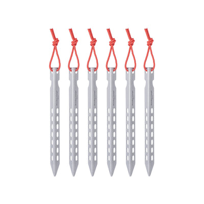 Boundless Voyage Ti4008P Titanium V Tent Stakes — 16.5 cm, About 10 g Each, Packs of 6, 8 or 12