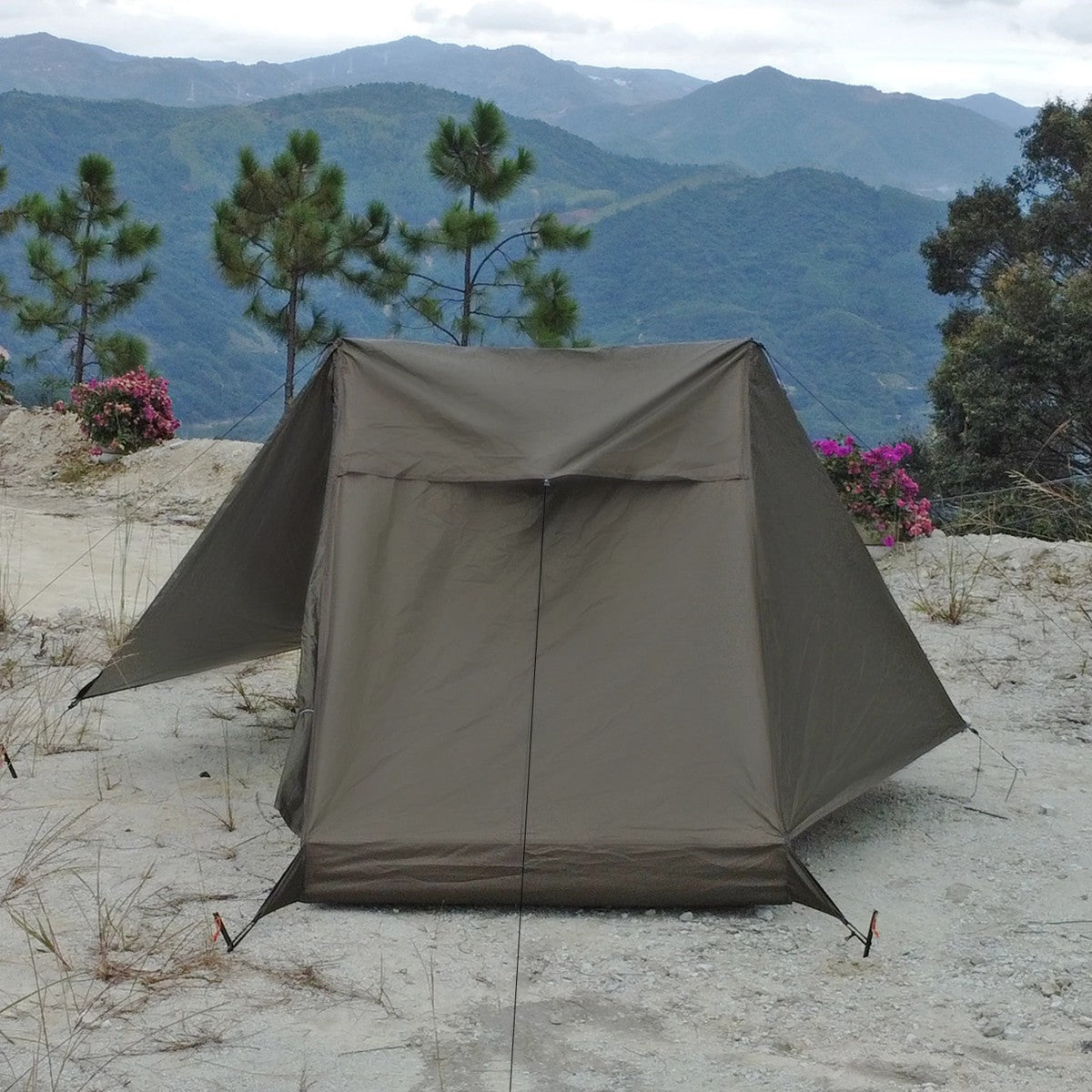 Trekking Pole Tent 1–2 Person — 1.38 kg, Two Doors, 15 cm Bathtub Floor, PU 2000 mm