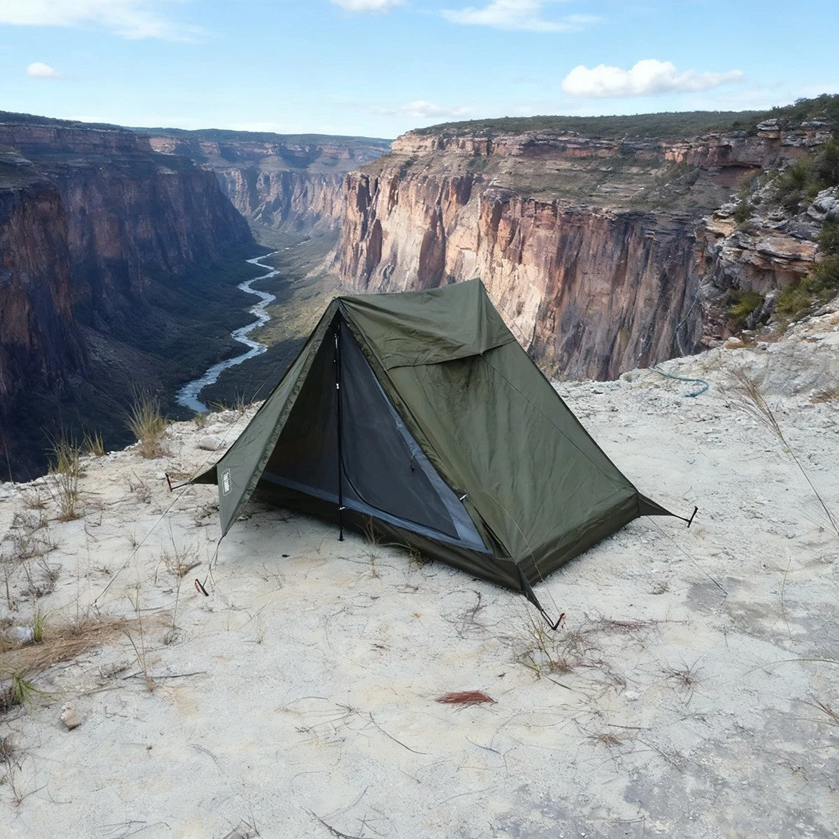 Trekking Pole Tent 1–2 Person — 1.38 kg, Two Doors, 15 cm Bathtub Floor, PU 2000 mm