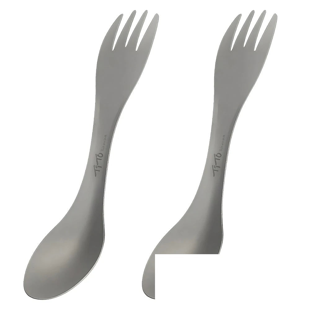 Titanium Spork — Spoon, Fork and Edge in One, Single or Multipack
